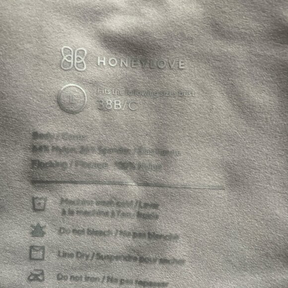 NWOT Honeylove Crossover Bra 38B/C White Adjustable Straps Hook & Eye Closure Co - Picture 6 of 6